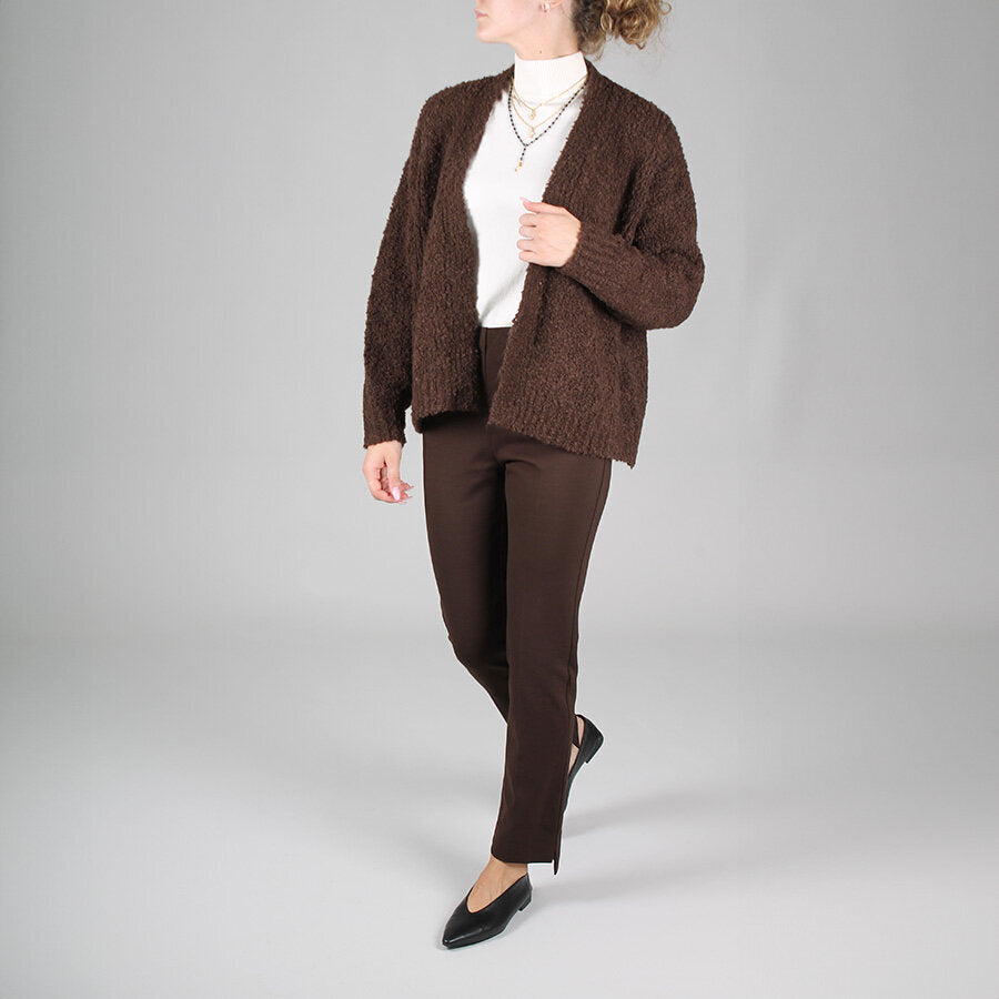 Pantaloni in Viscosa Elasticizzati a Gamba Dritta