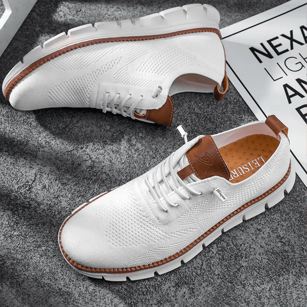 Sapatos ortopédicos respiráveis para caminhada com suporte plantar