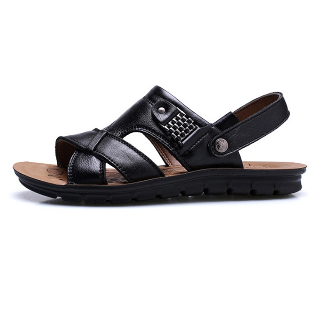 Sandalias ortopédicas de piel para hombre