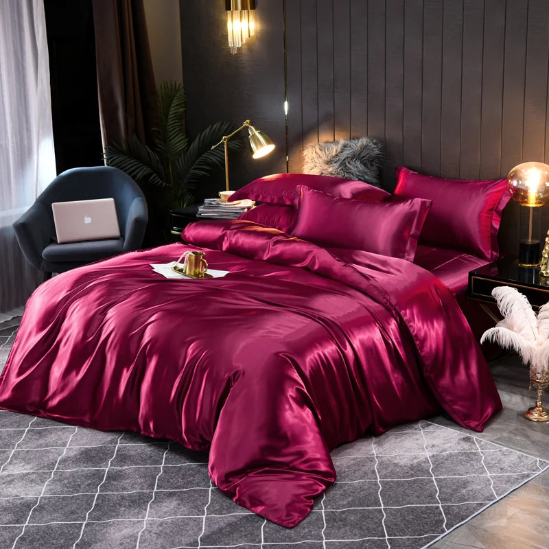 Sada ložního prádla z hedvábného saténu – luxusní pohodlí a elegantní design