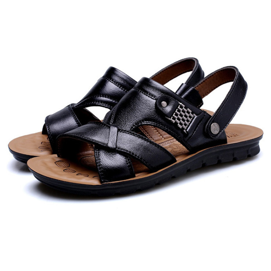 Sandalias ortopédicas de piel para hombre