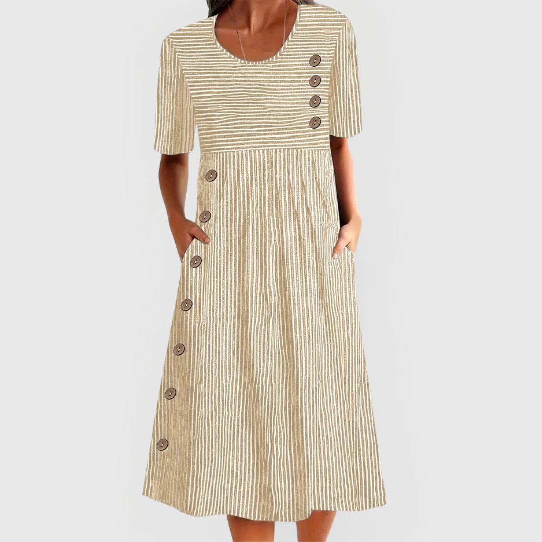 Vestido Midi | A Rayas