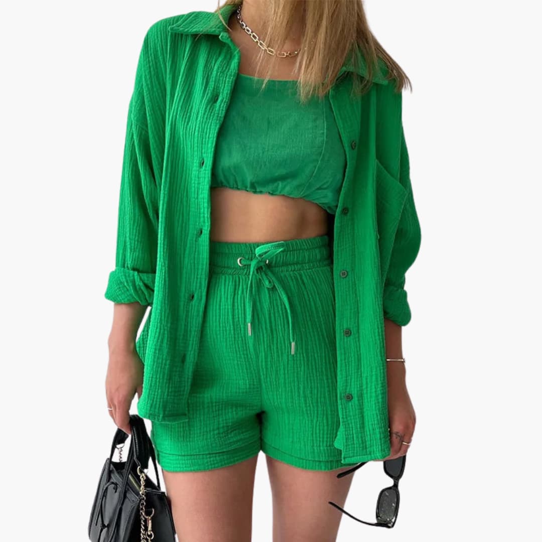Two-Piece Summer Set | Women's Shirt and Shorts