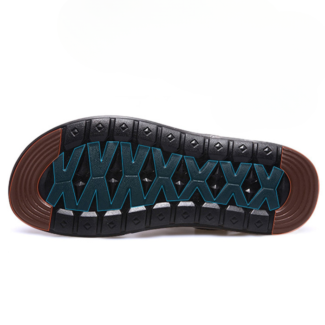 Sandalias ortopédicas de piel para hombre