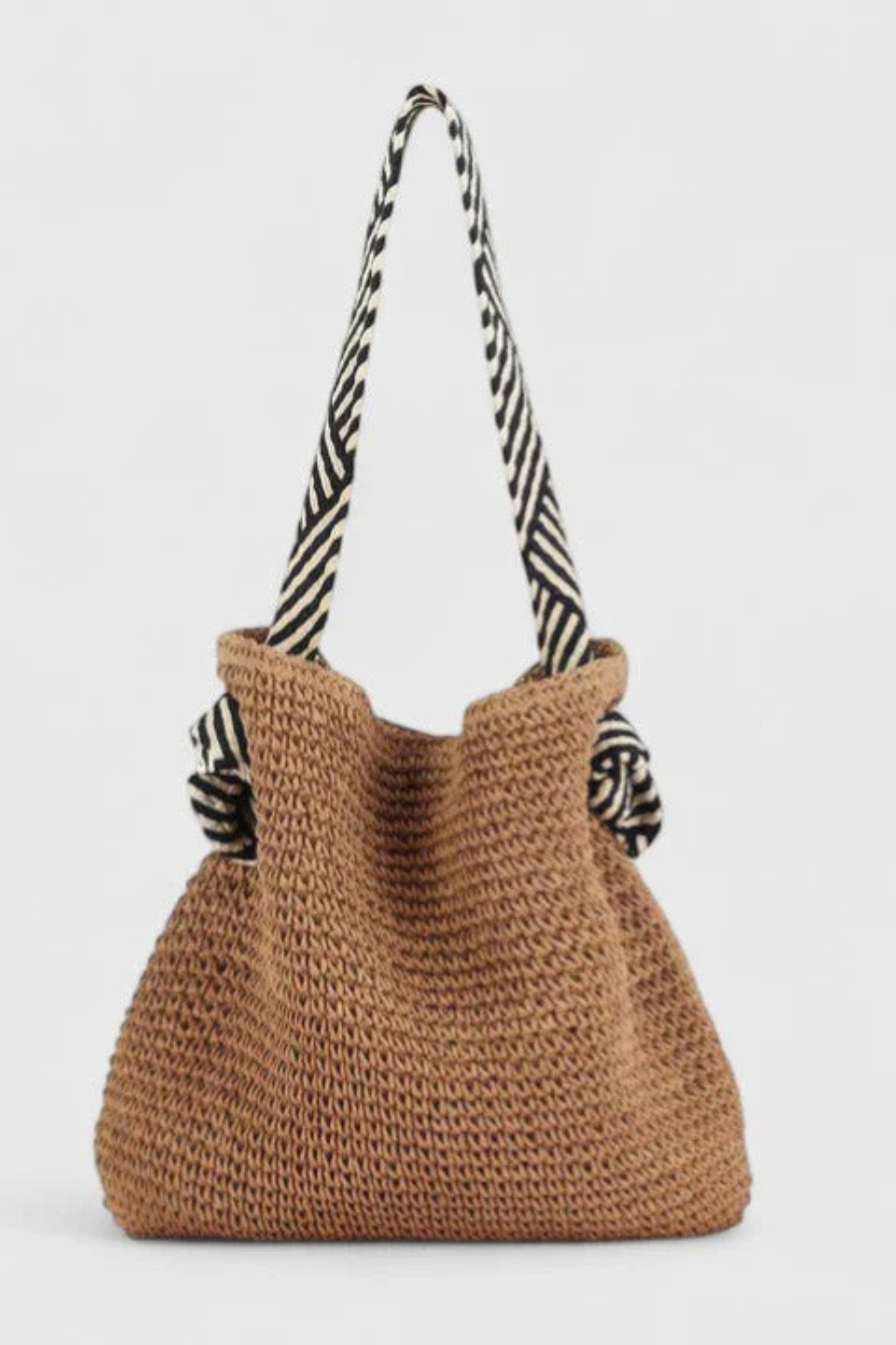 Briar | Sac cabas femme en paille tressée avec bandoulière contrastée