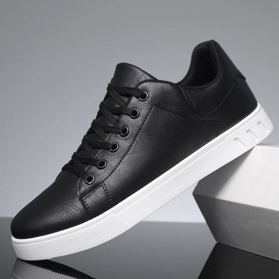 Elegante sneakers i læder til mænd - Casual sko med snørebånd