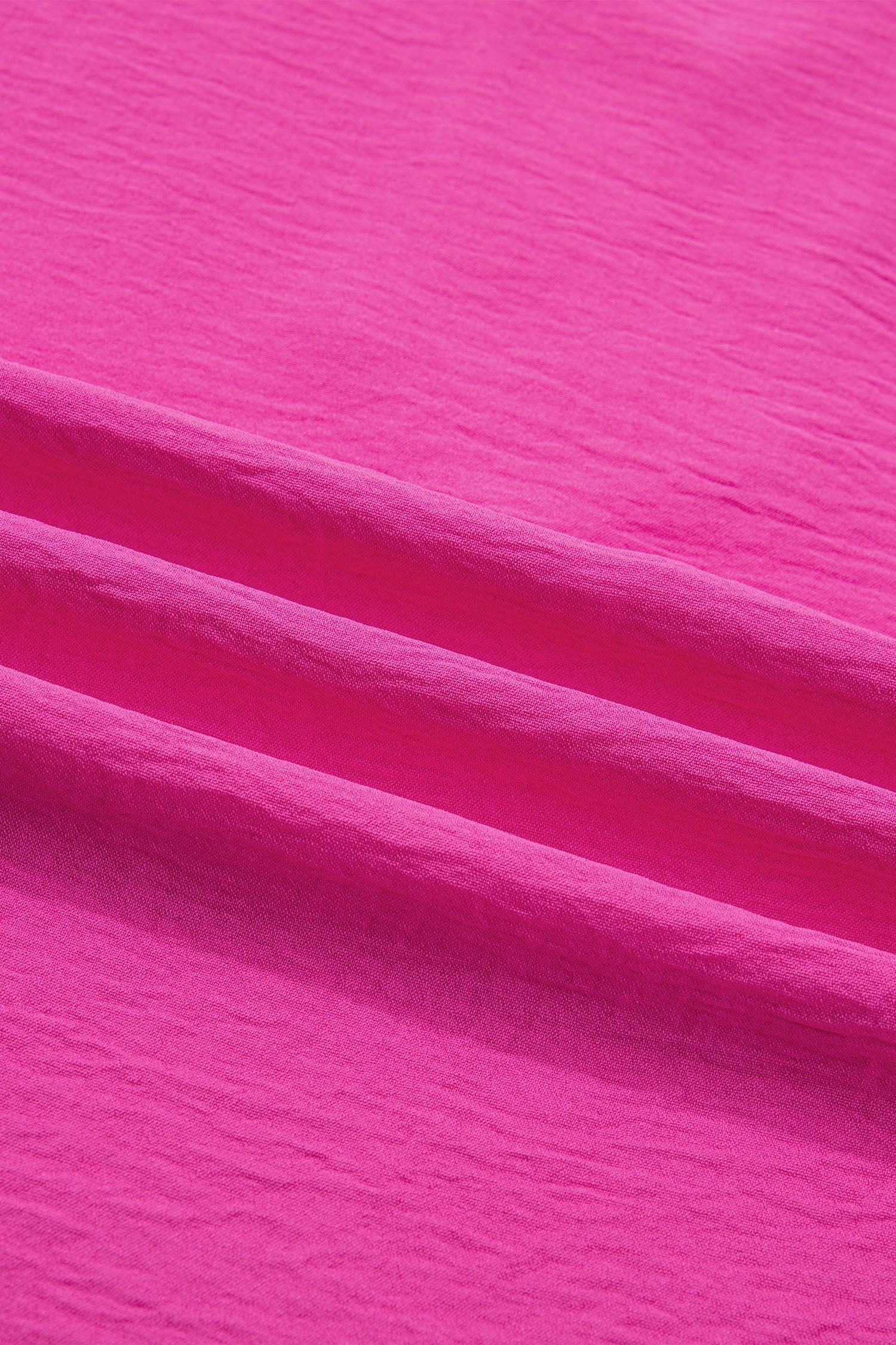 Top a Maniche Corte Ampie con Scollo a V Color Block Rosso Rosa