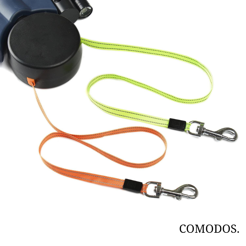 Double Retractable Dog Leash with 360° Tangle-Free System