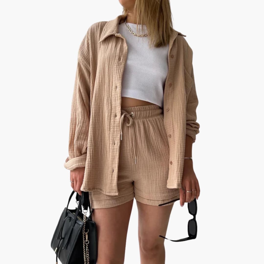 Two-Piece Summer Set | Women's Shirt and Shorts