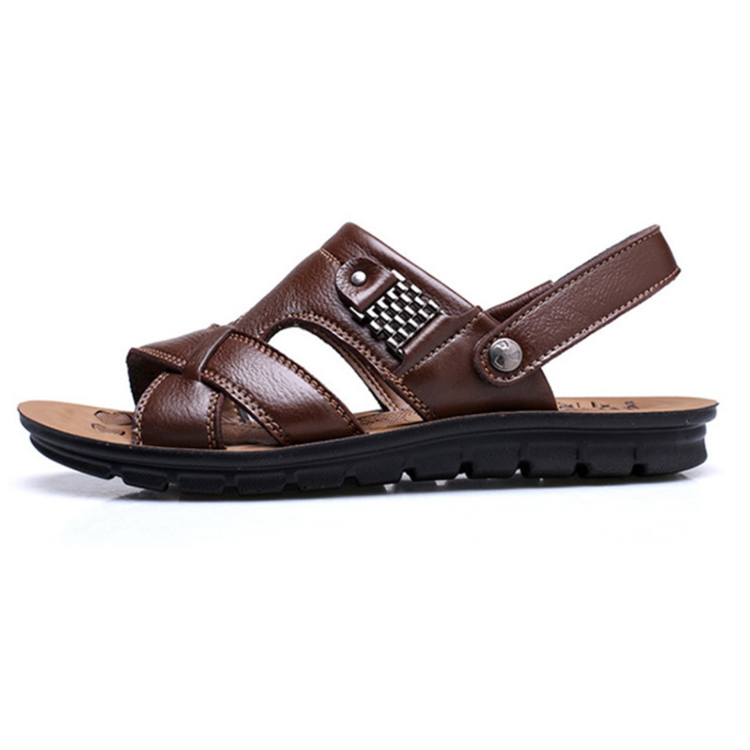 Sandalias ortopédicas de piel para hombre