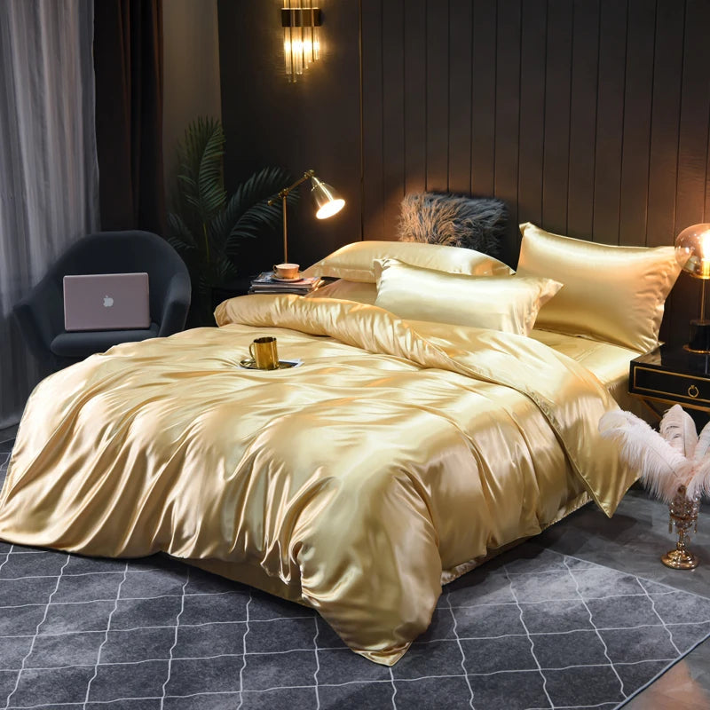Sada ložního prádla z hedvábného saténu – luxusní pohodlí a elegantní design