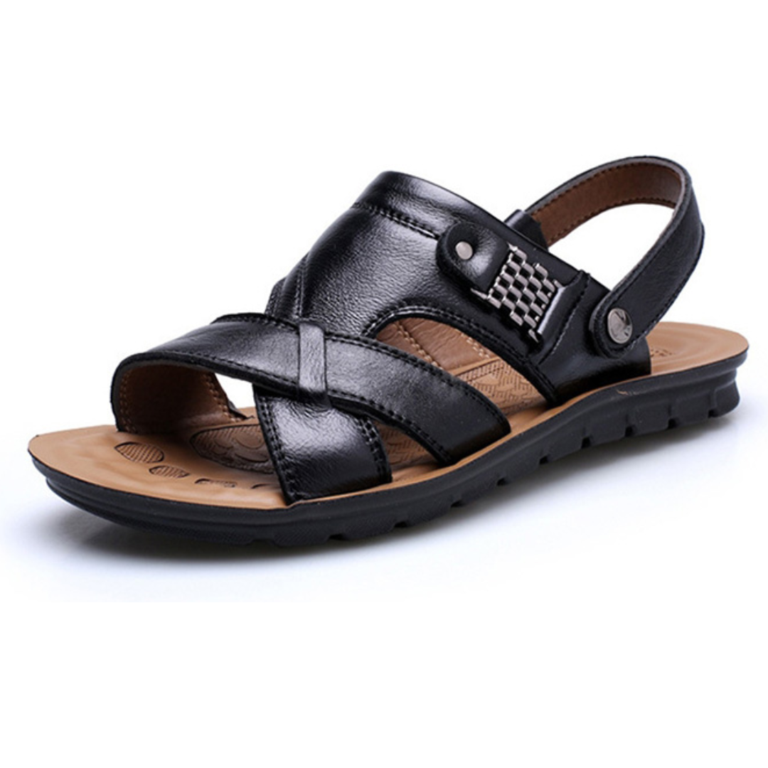 Sandalias ortopédicas de piel para hombre