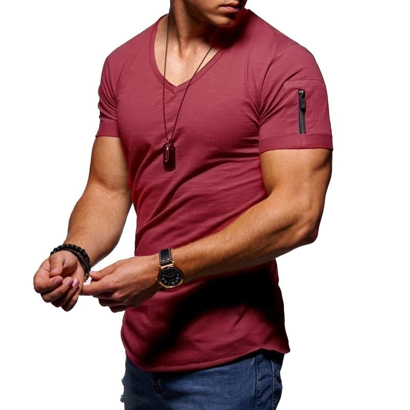 ActiveFit | Men's T-Shirt – V-Neck Design With Breathable Fabric 1