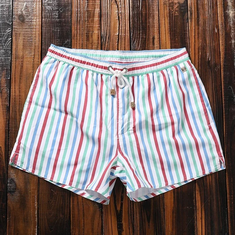 Pantaloncini da Bagno da Uomo – Design a Righe ad Asciugatura Rapida