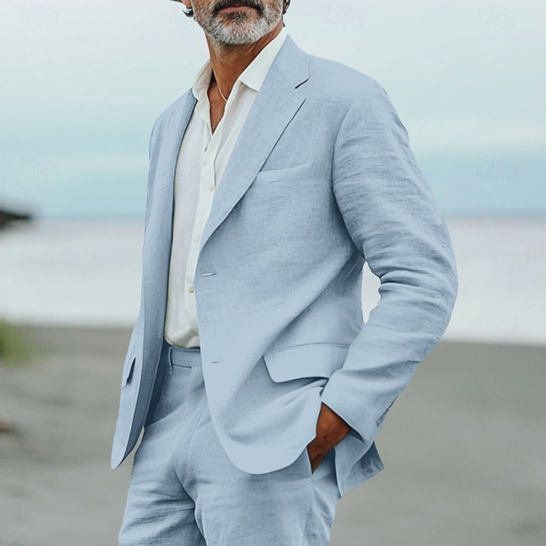 Conjunto de lino para hombre | Blazer y pantalones