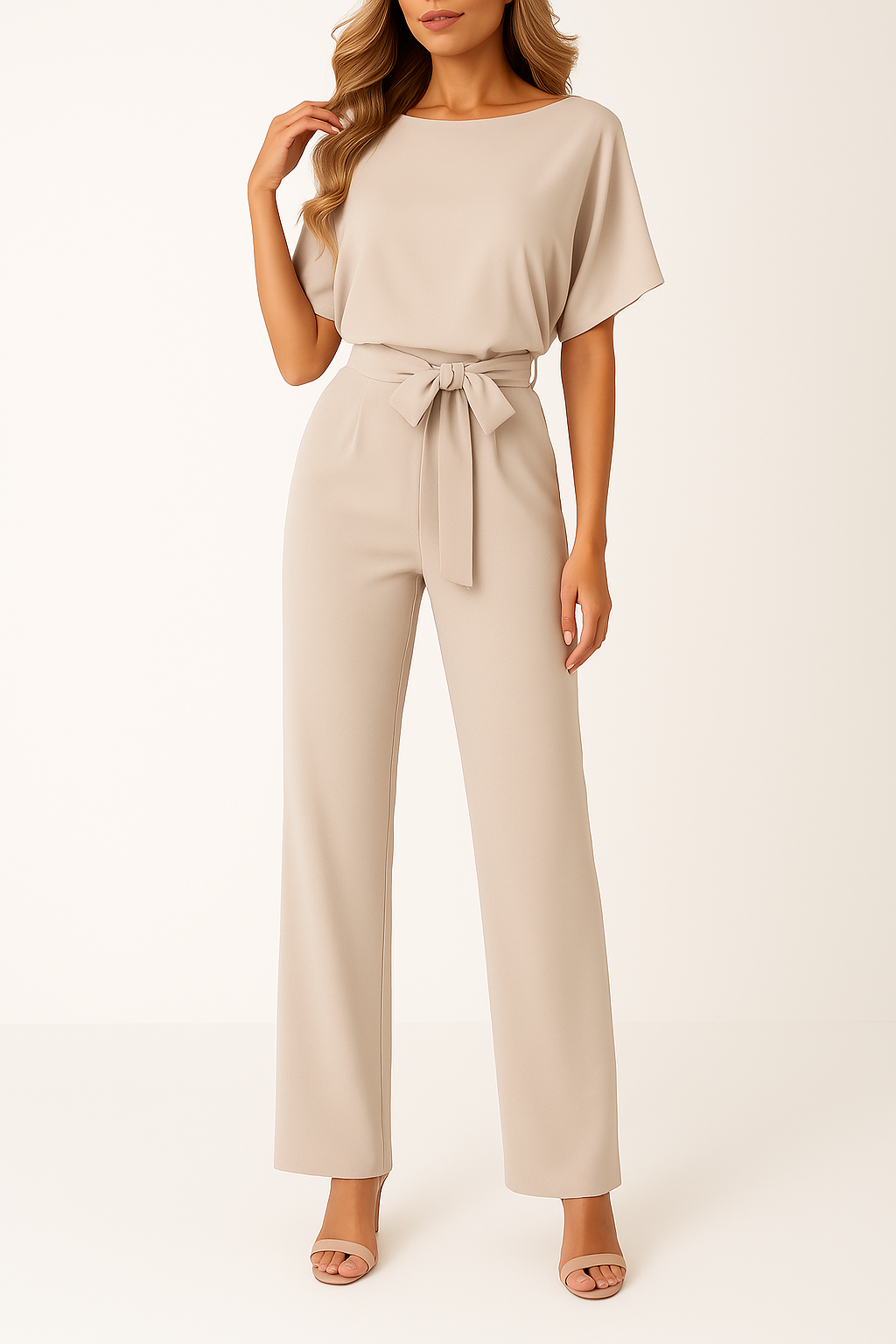 Tuta elegante da donna con cintura in vita
