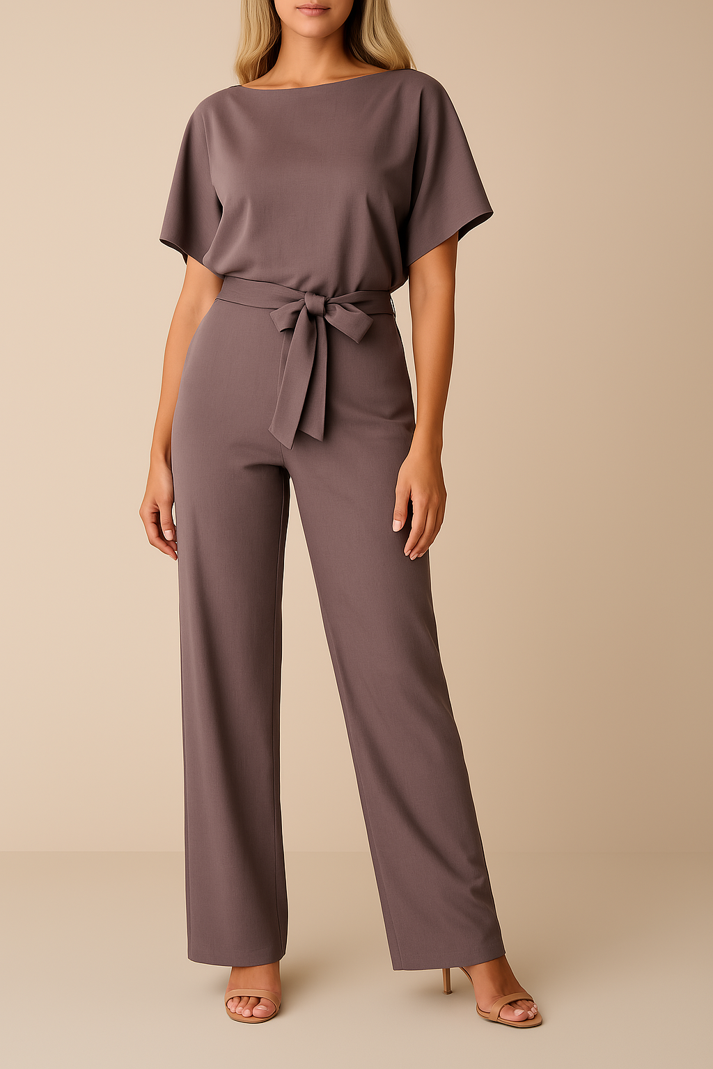 Tuta elegante da donna con cintura in vita