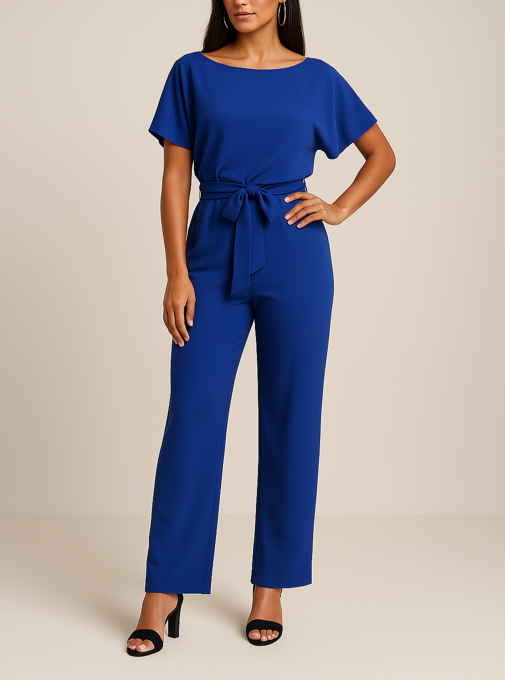 Tuta elegante da donna con cintura in vita
