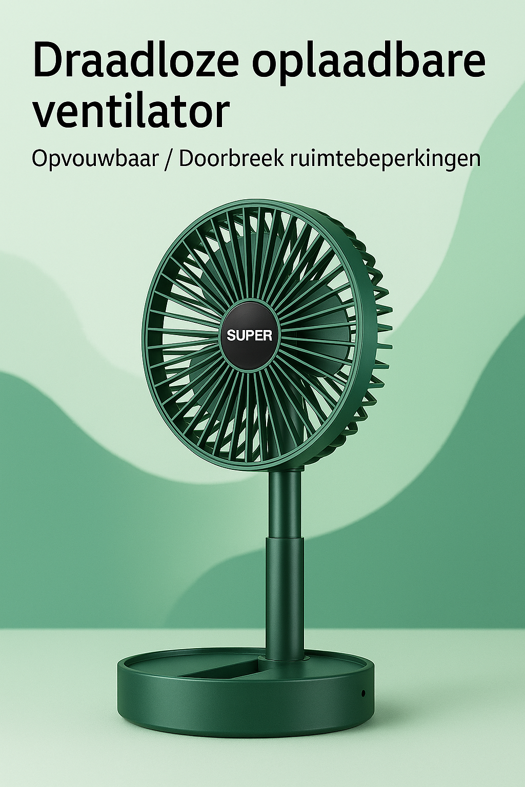 Ventilatore portatile ricaricabile da tavolo