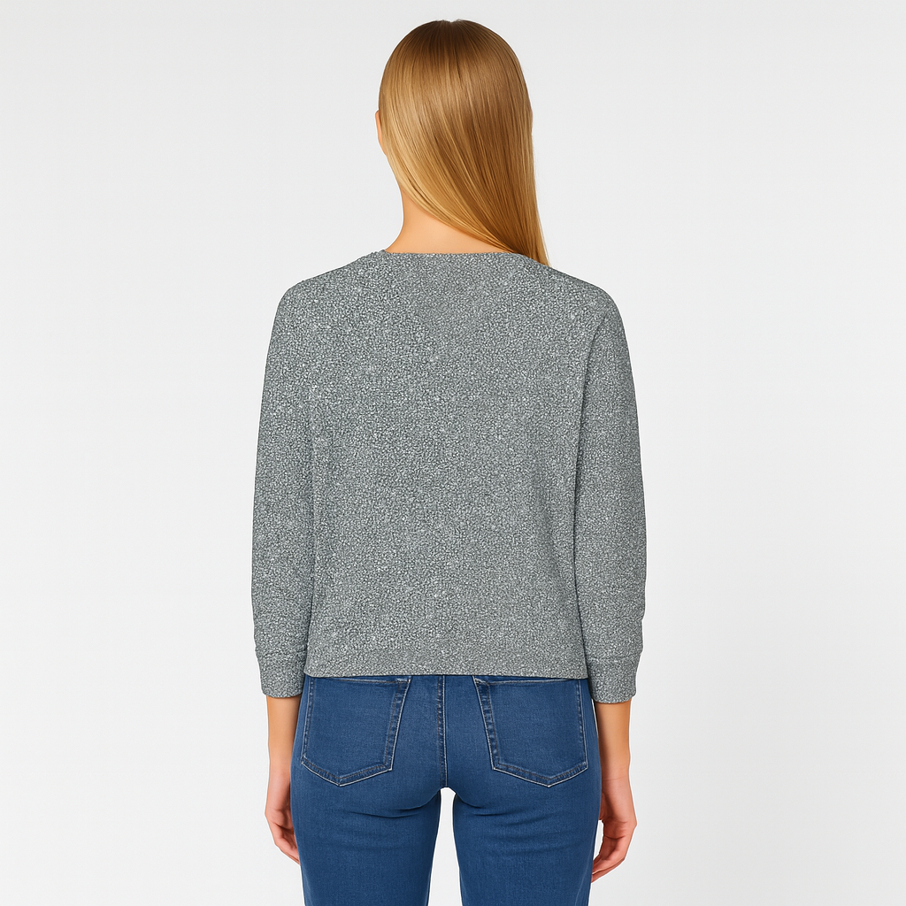 Valerios Fashion - damski sweter z długimi rękawami i brokatem