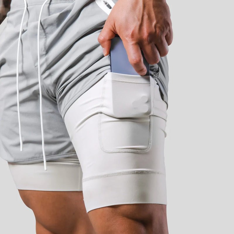 CottonFlex | Men's Gym Shorts – 2-in-1 Design With Compression Liner 1