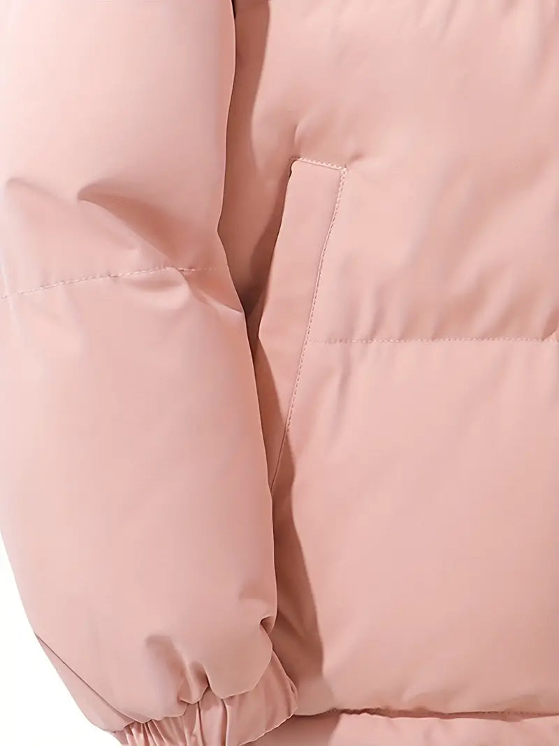Μπουφάν Oversize Γυναικείο με Επένδυση και Κουκούλα