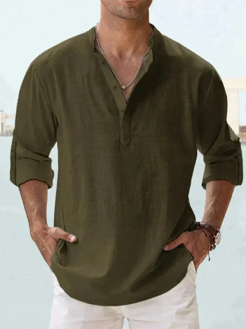 Camicia Casual Estiva da Uomo, Tessuto Traspirante