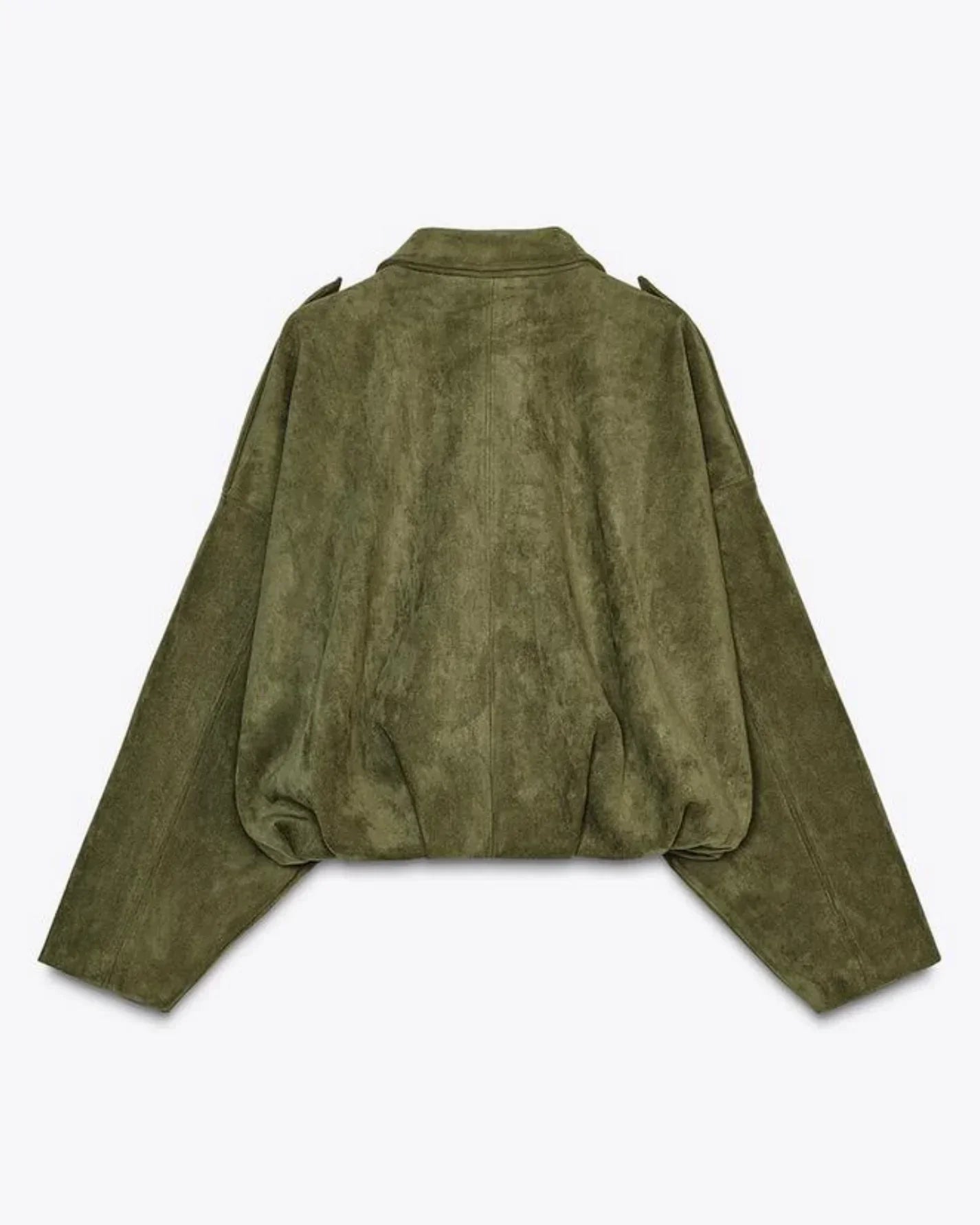 Giacca Corta da Donna Effetto Camoscio con Colletto