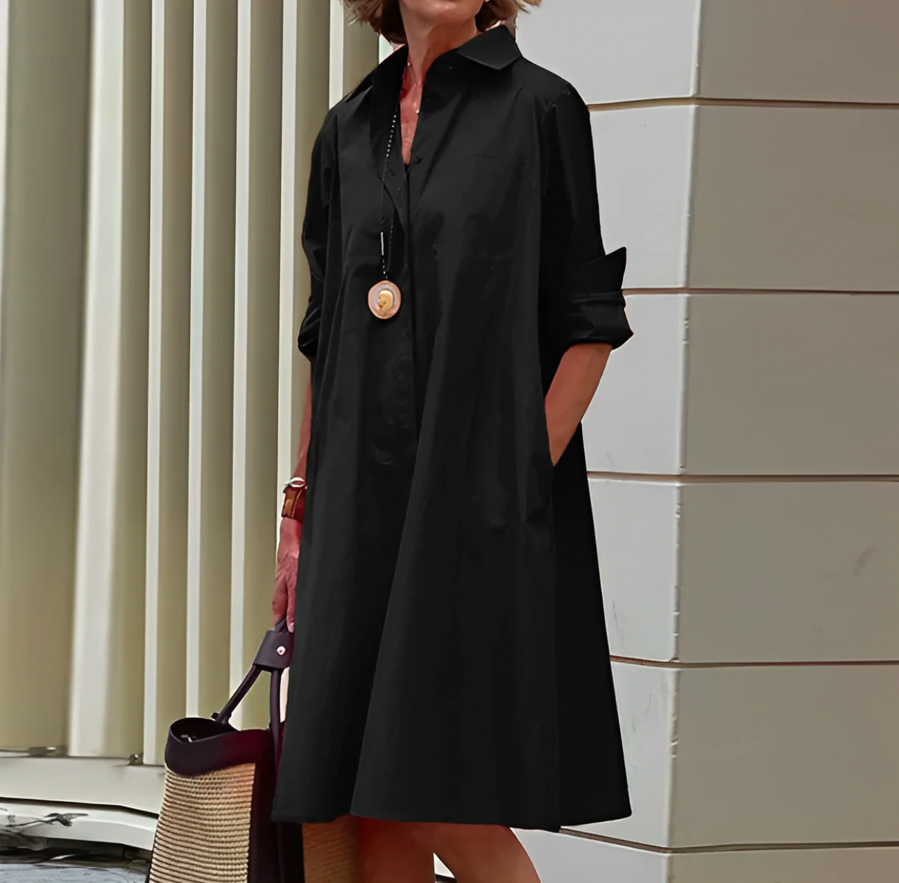 Alissa - Vestito midi da donna, elegante e comodo