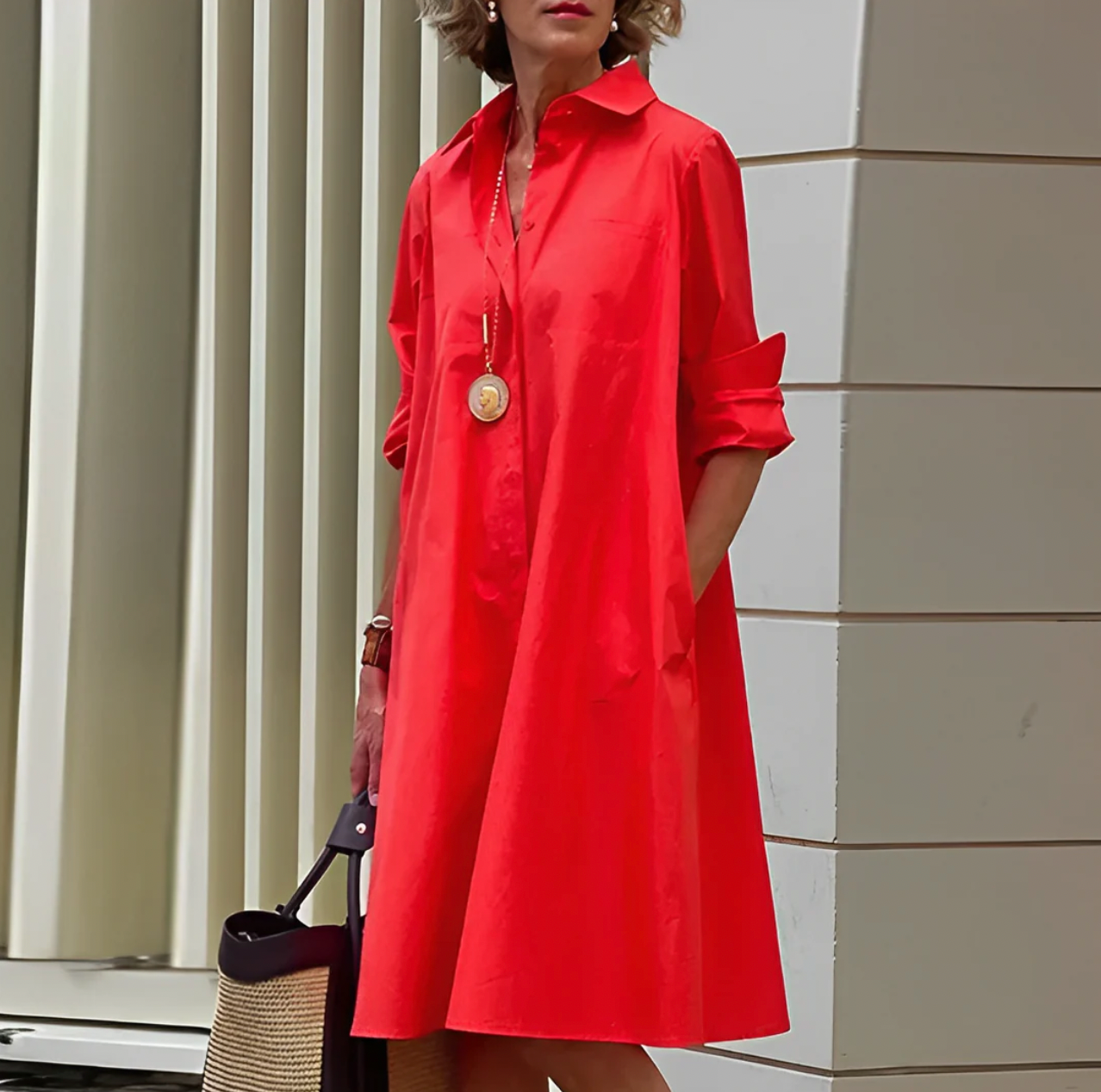 Alissa - Vestito midi da donna, elegante e comodo