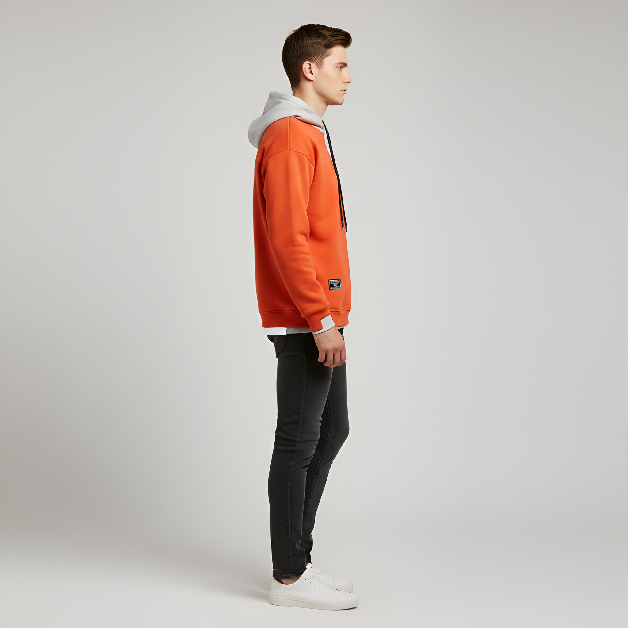 Valerios Fashion felpa con cappuccio uomo in cotone casual