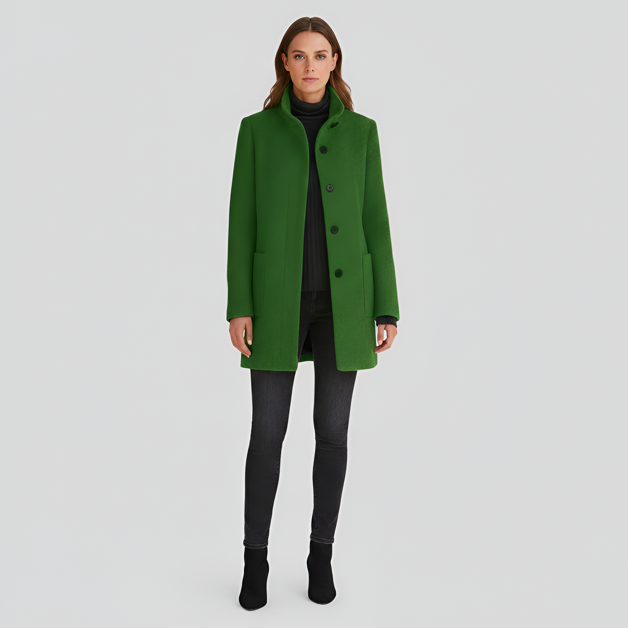 Cappotto donna in misto lana elegante