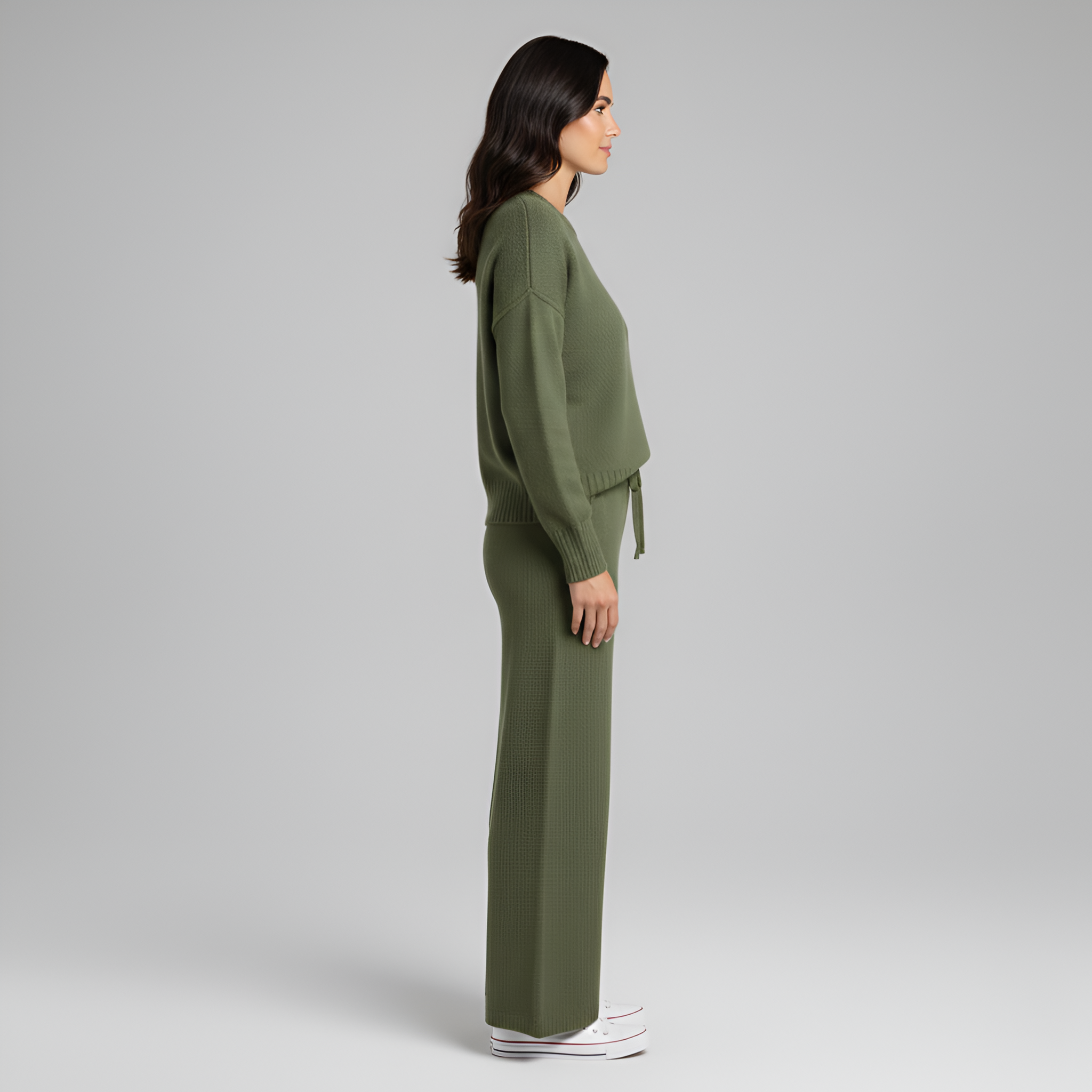 Valerios Fashion komplet loungewear til kvinder i blød strik