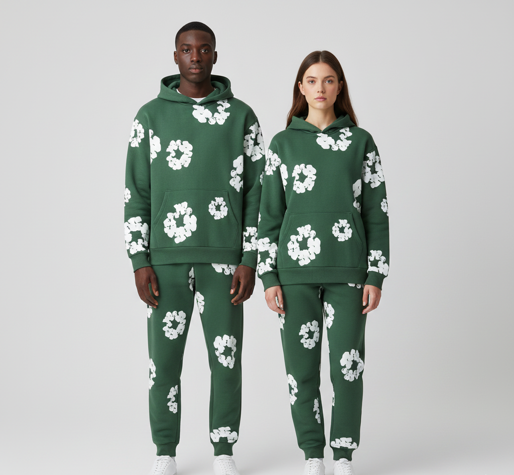 Valerios Fashion completo tuta unisex in cotone stampato