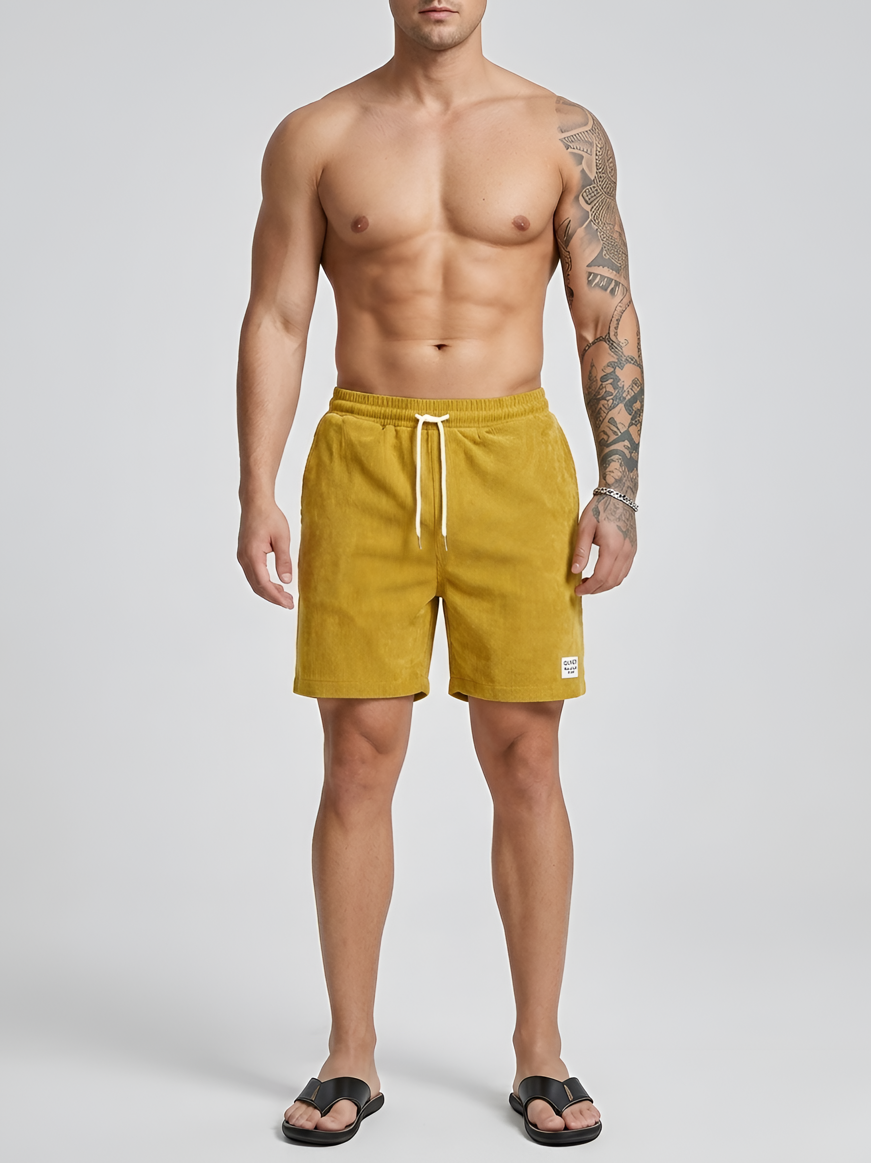 Pantaloncini sportivi uomo con coulisse elasticizzata e tasche casual palestra