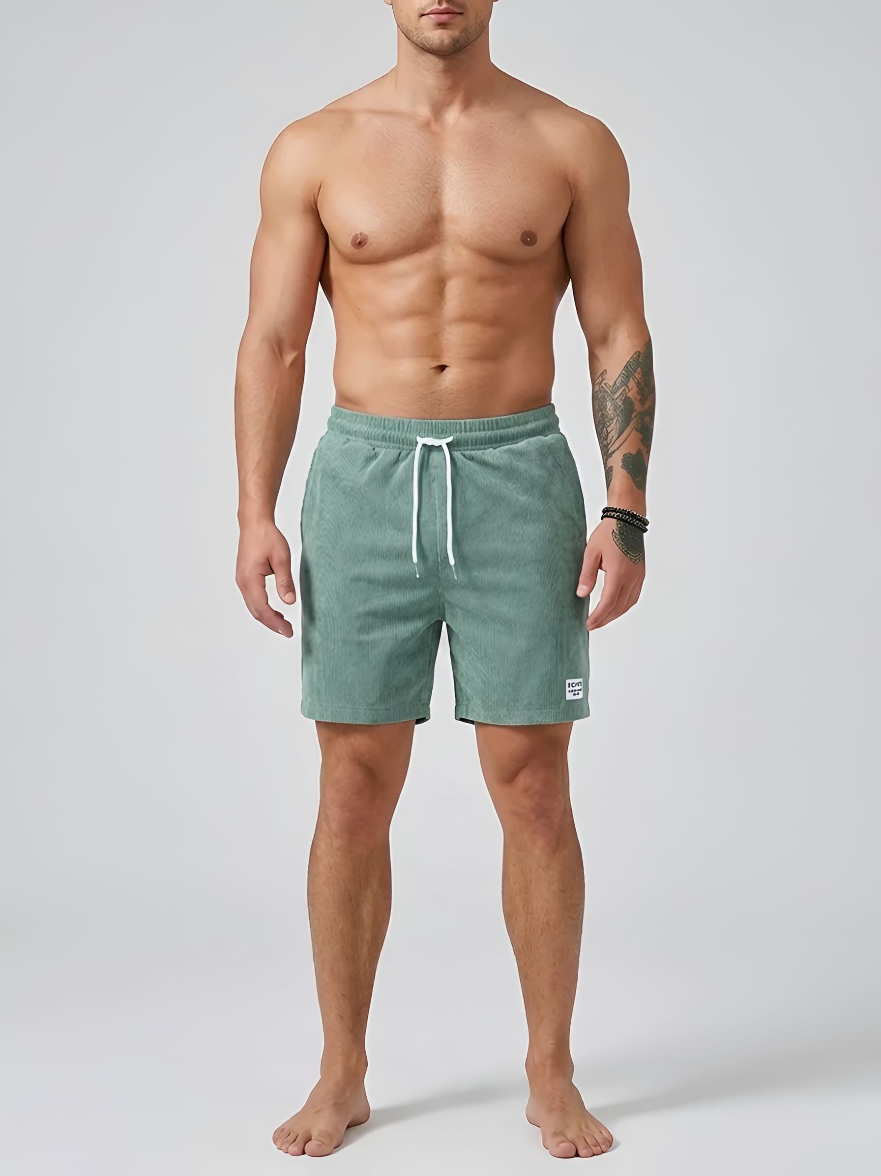 Pantaloncini sportivi uomo con coulisse elasticizzata e tasche casual palestra