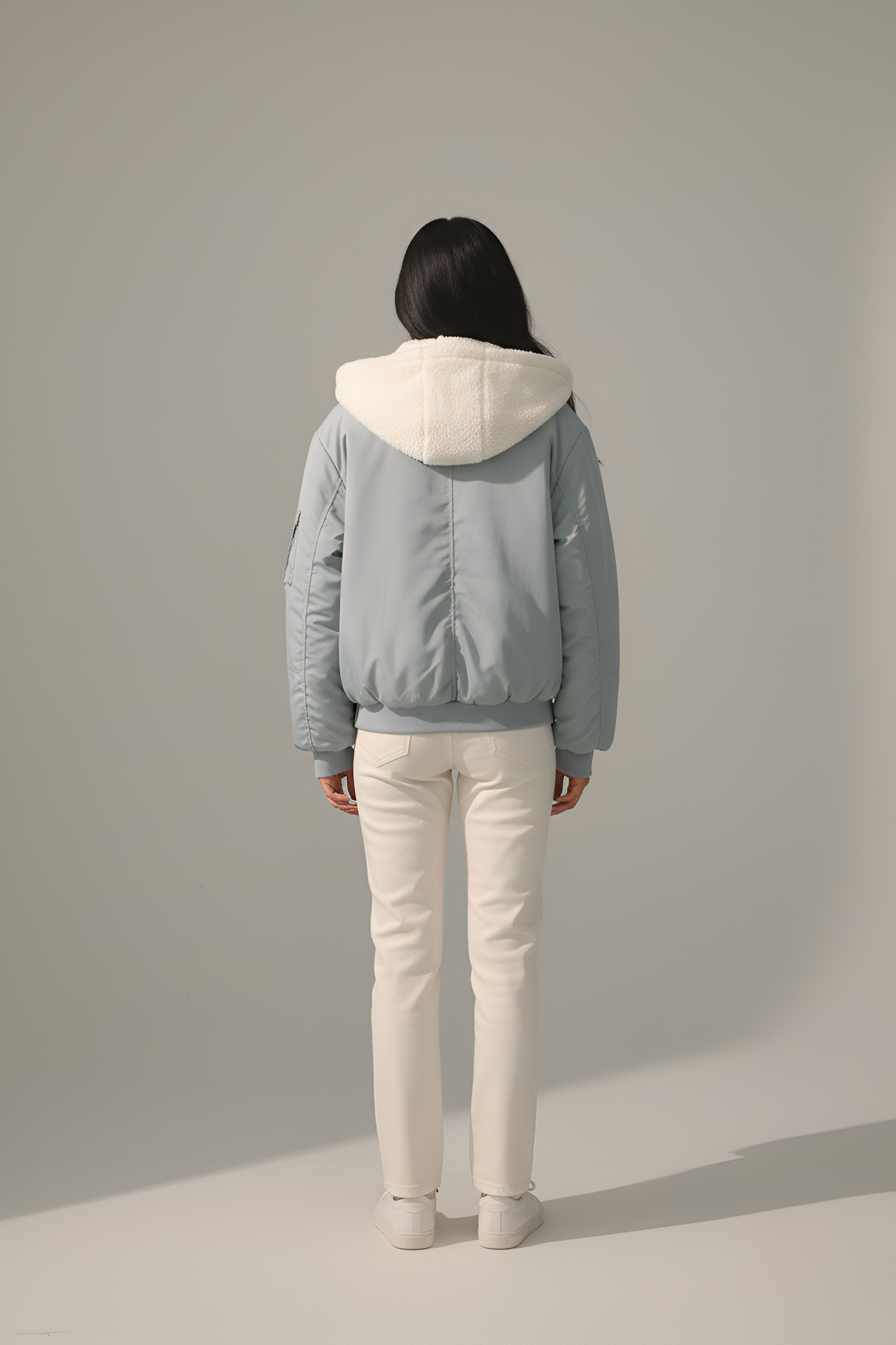 Valerios Fashion Casaco Mulher em Pelo Sintético com Fecho de Eclair Ajuste Solto