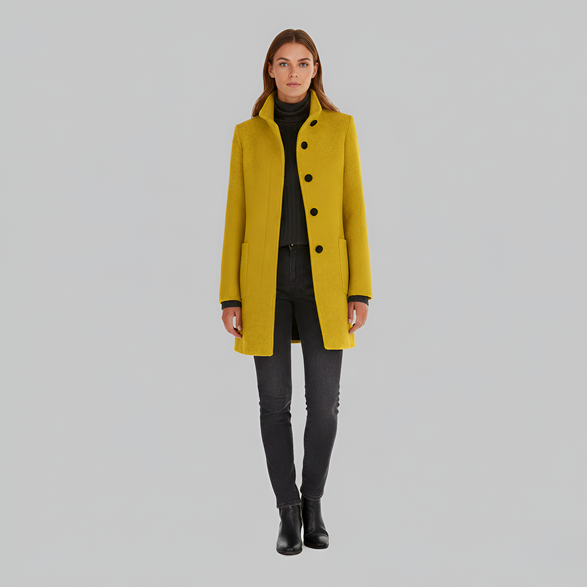 Cappotto donna in misto lana elegante