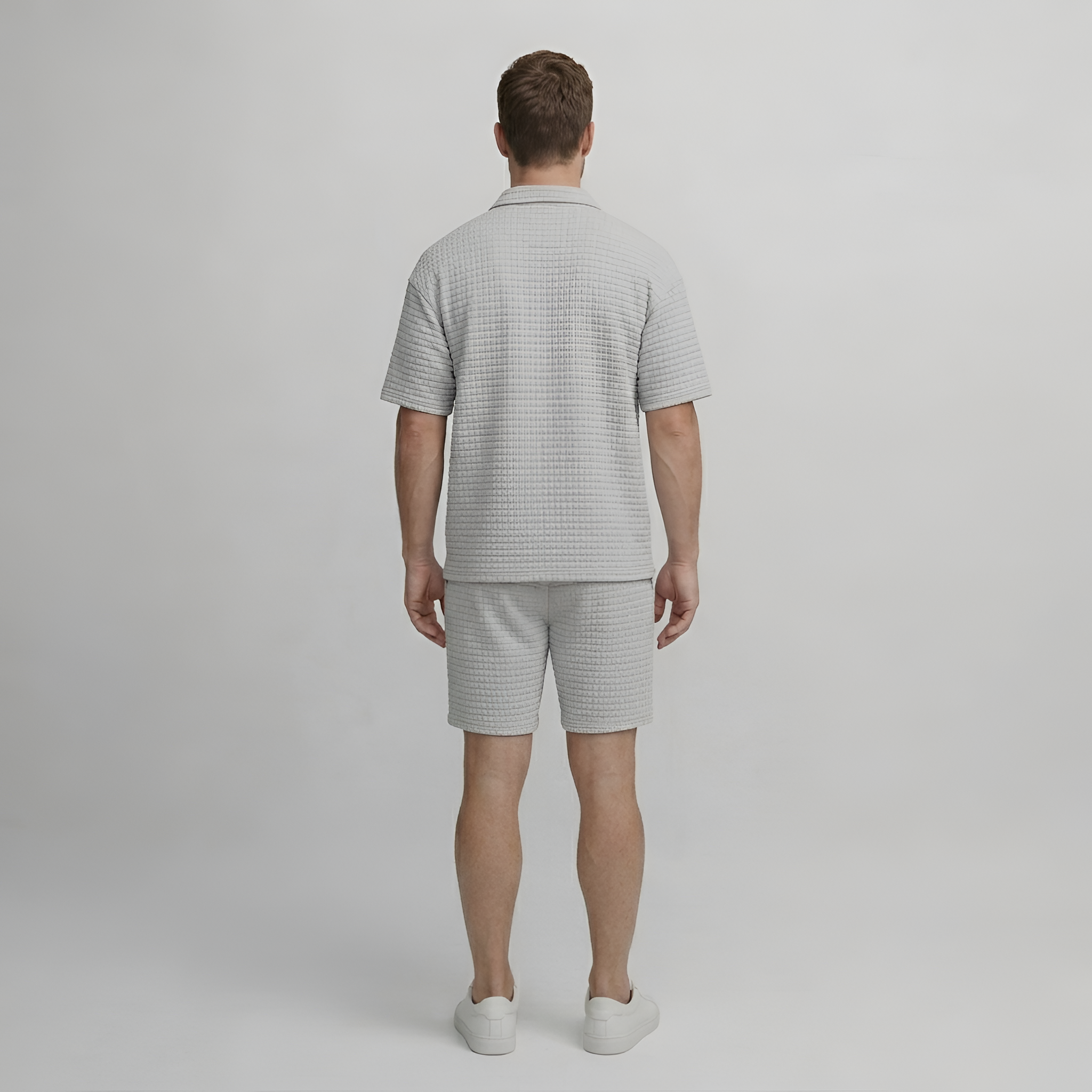 Completo uomo estivo con polo a maniche corte e bermuda coordinati