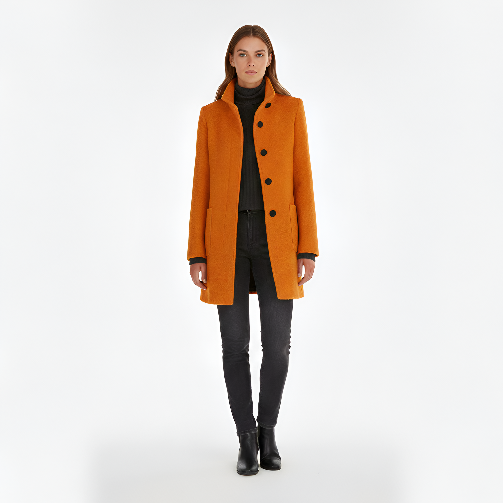 Cappotto femminile elegante dal design essenziale