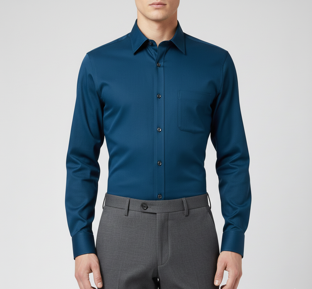 Valerios Fashion camicia uomo cotone elegante slim fit