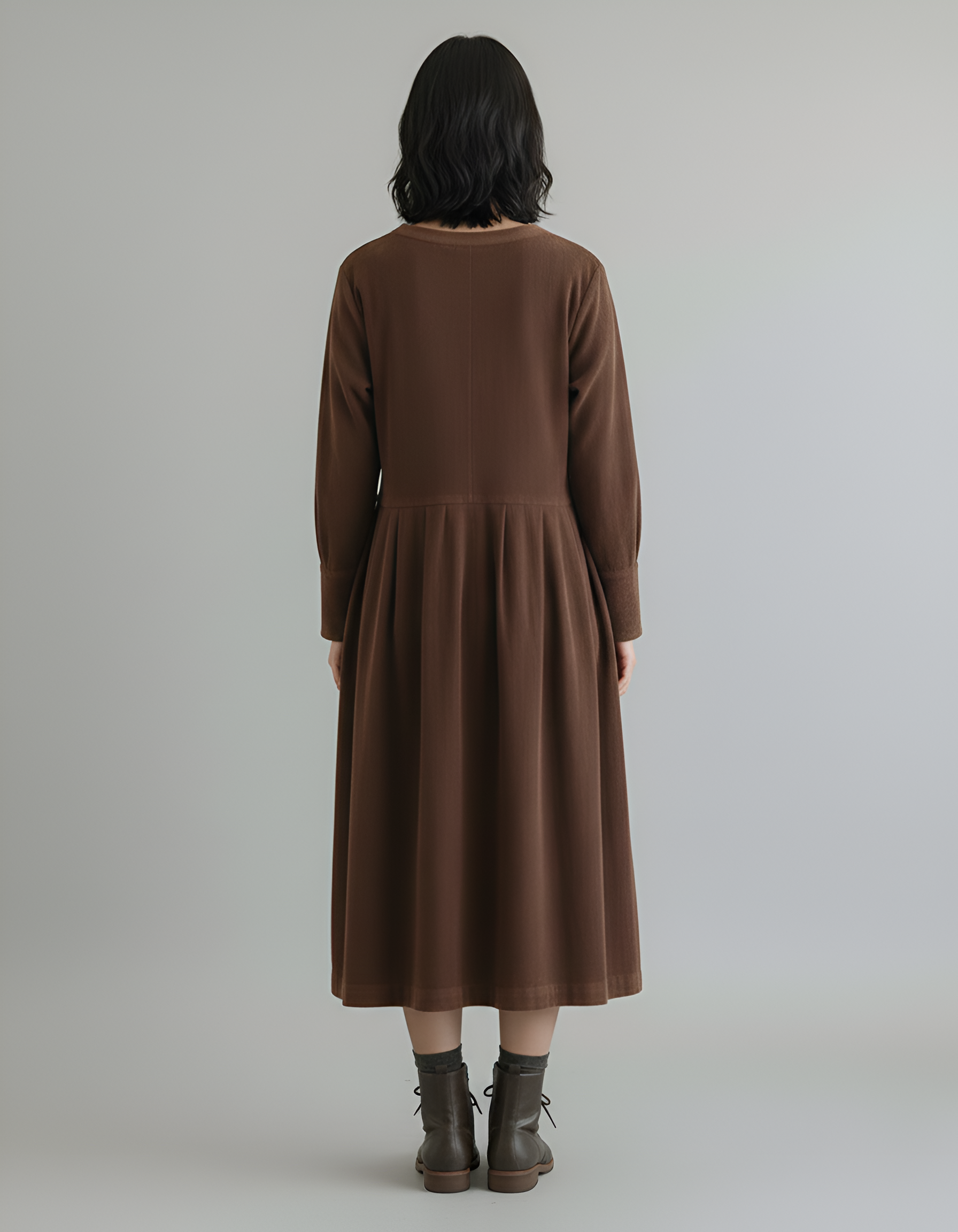 Valerios Fashion midi kjole til damer i afslappet, elegant bomuld