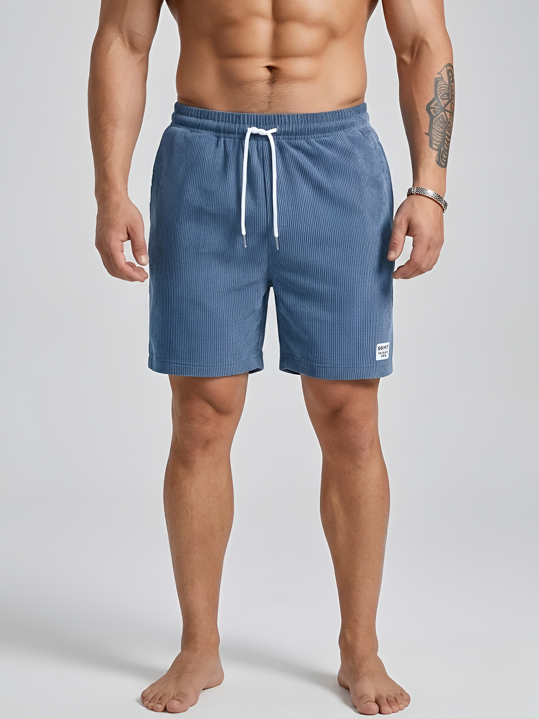 Pantaloncini sportivi uomo con coulisse elasticizzata e tasche casual palestra
