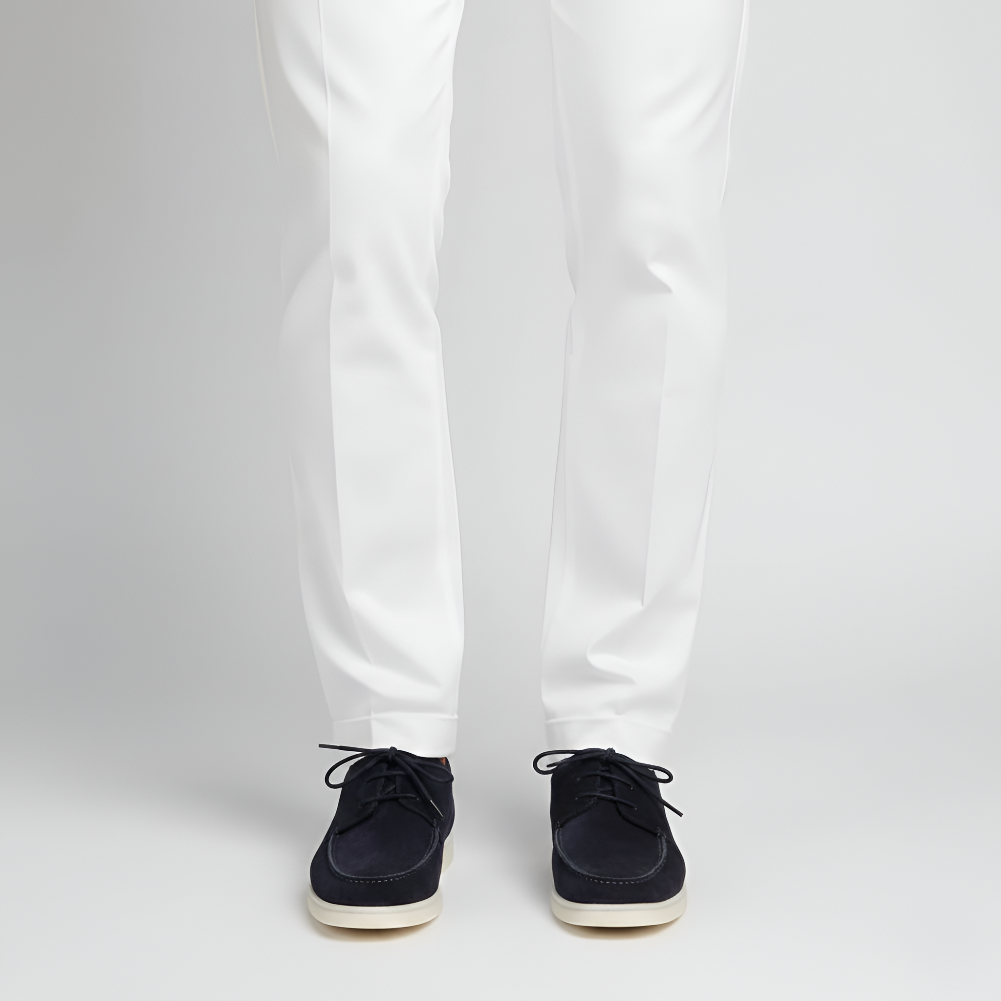 Pantofi bărbătești cu șiret din piele întoarsă cu talpă confortabilă și design casual elegant