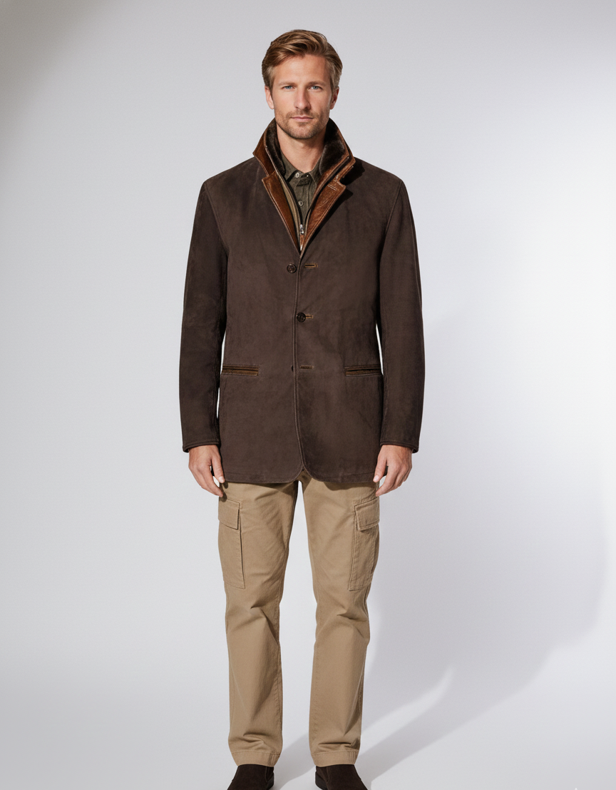 Valerios Fashion giacca uomo pelle vintage
