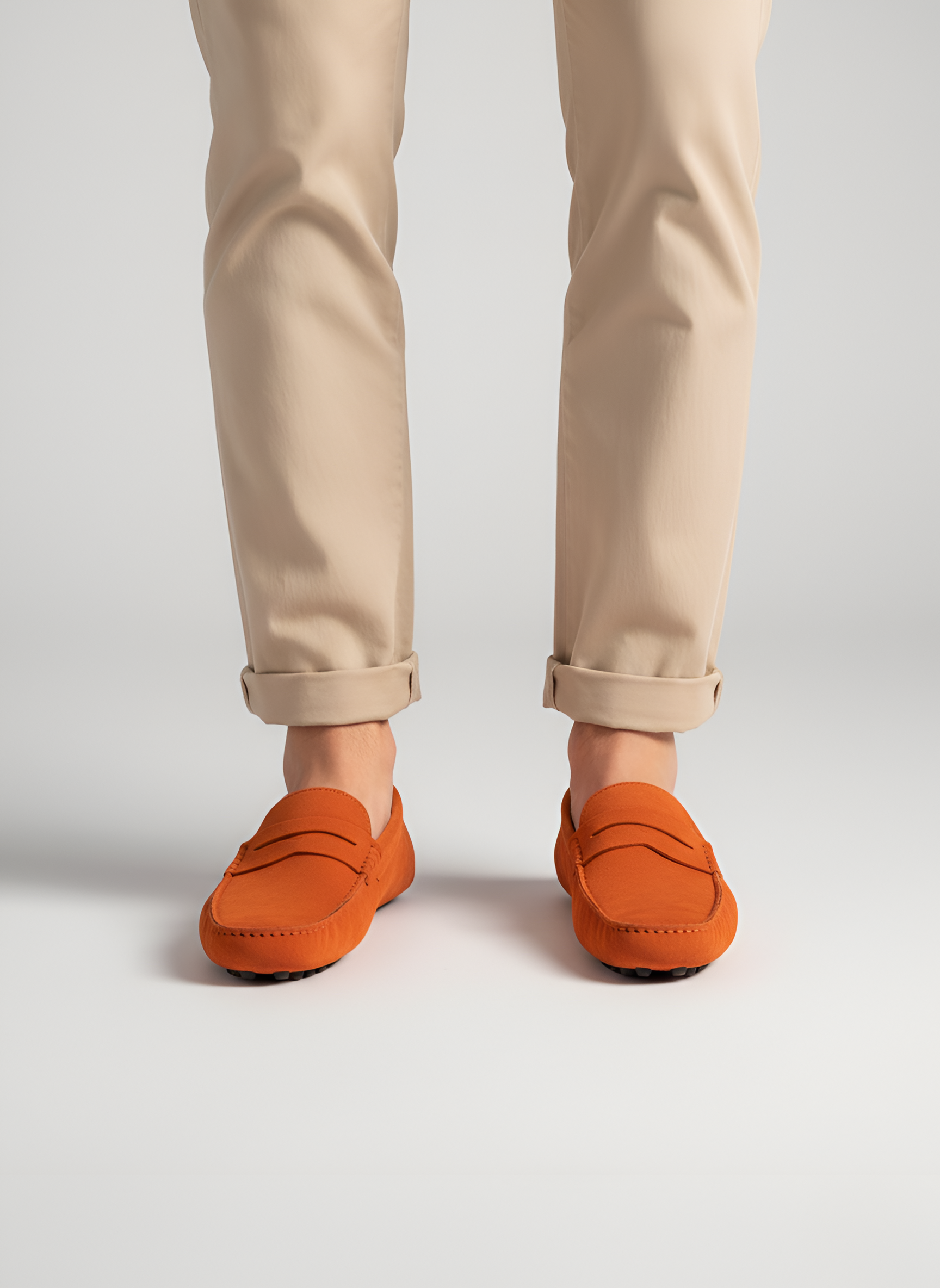 Men's Suede Leather Moccasins with Driver Sole and Comfort Fit