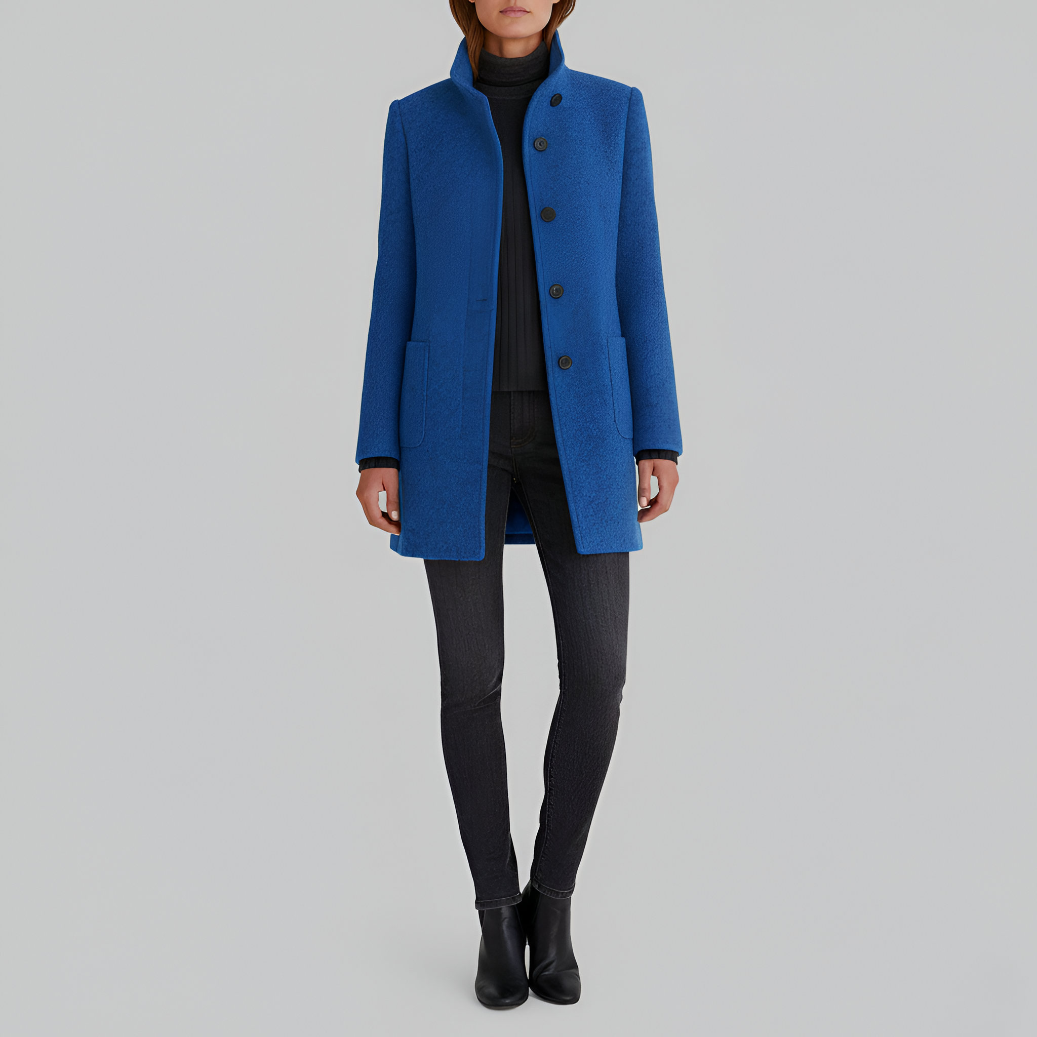 Valerios Fashion cappotto donna in misto lana elegante