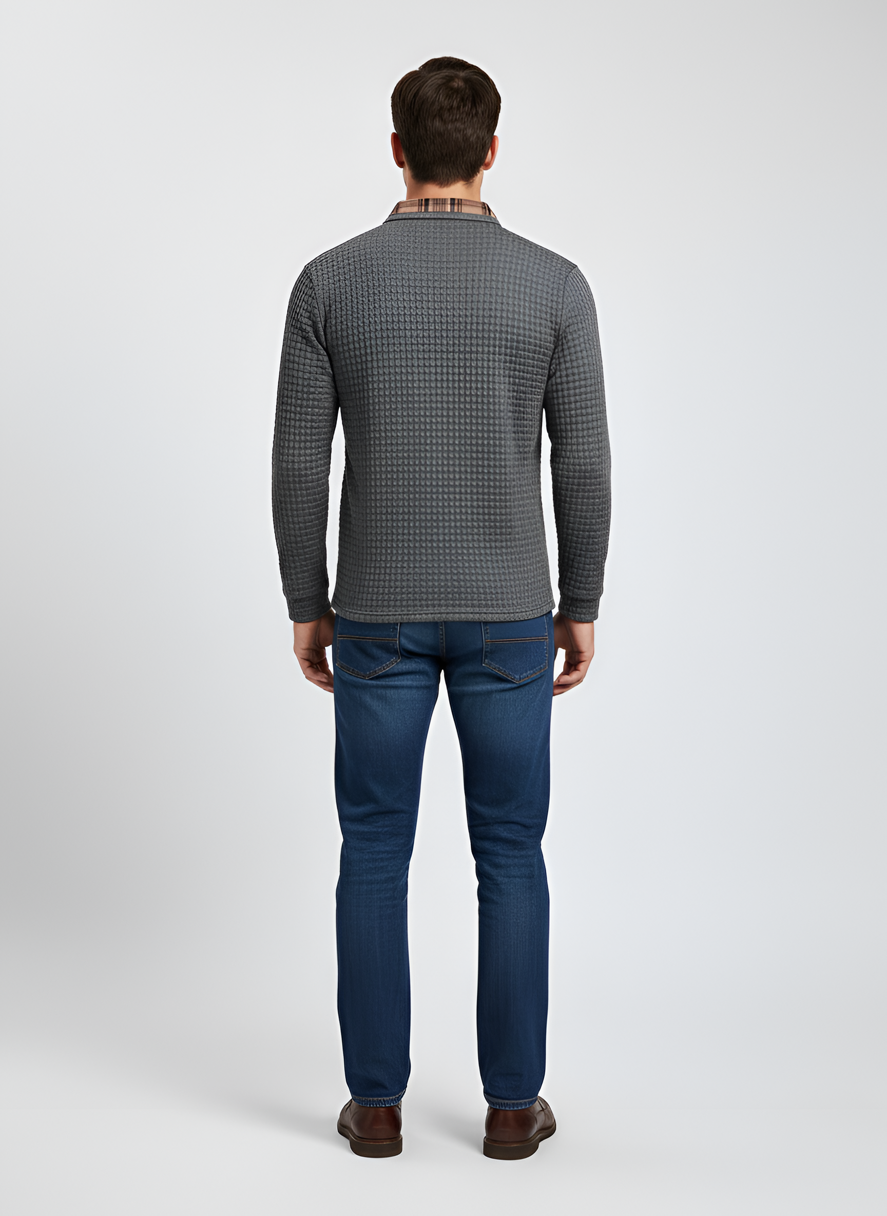 Valerios Fashion camiseta de hombre en algodón térmico con cuello polo