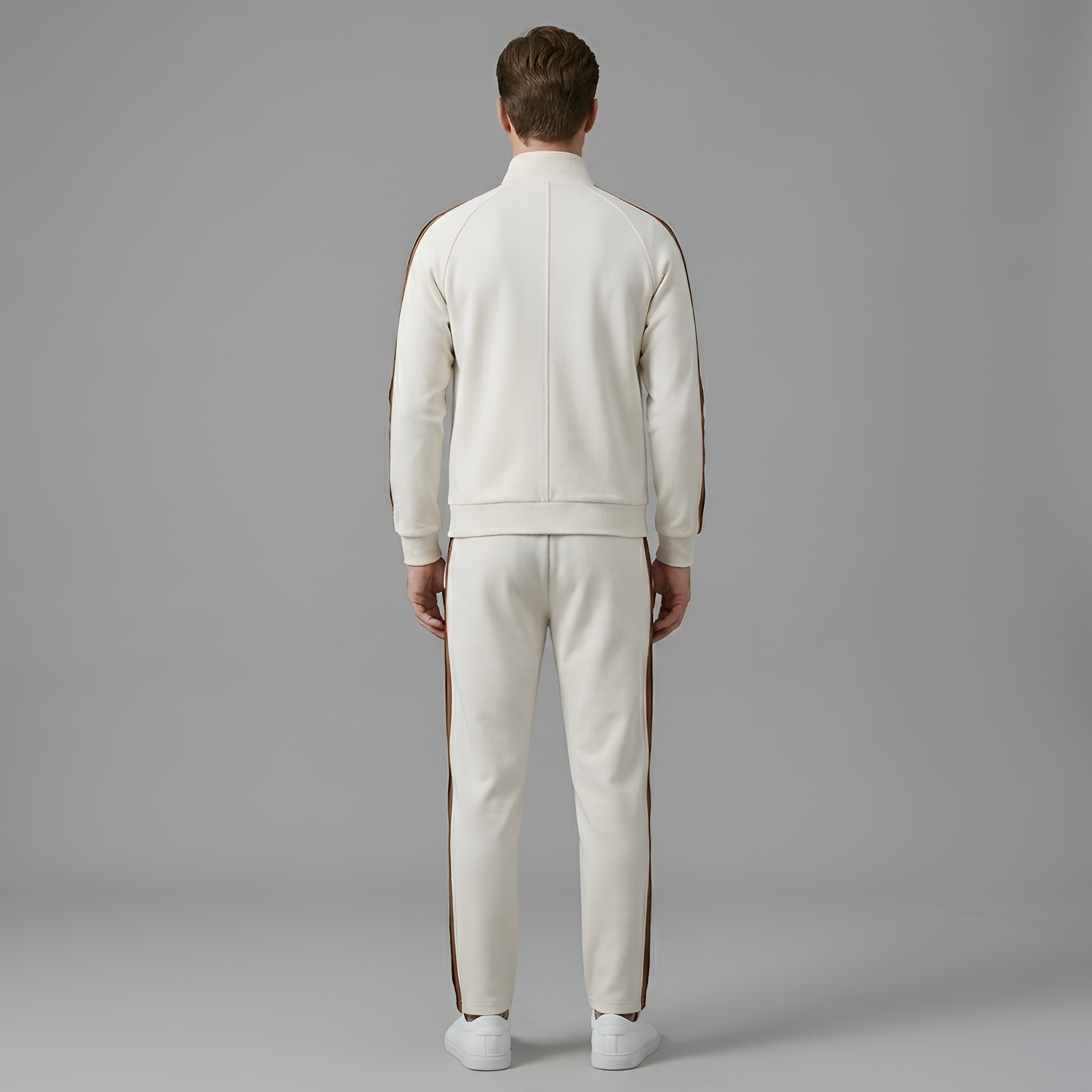 Trening bărbați sportiv complet cu fermoar, bluză și pantaloni jogger