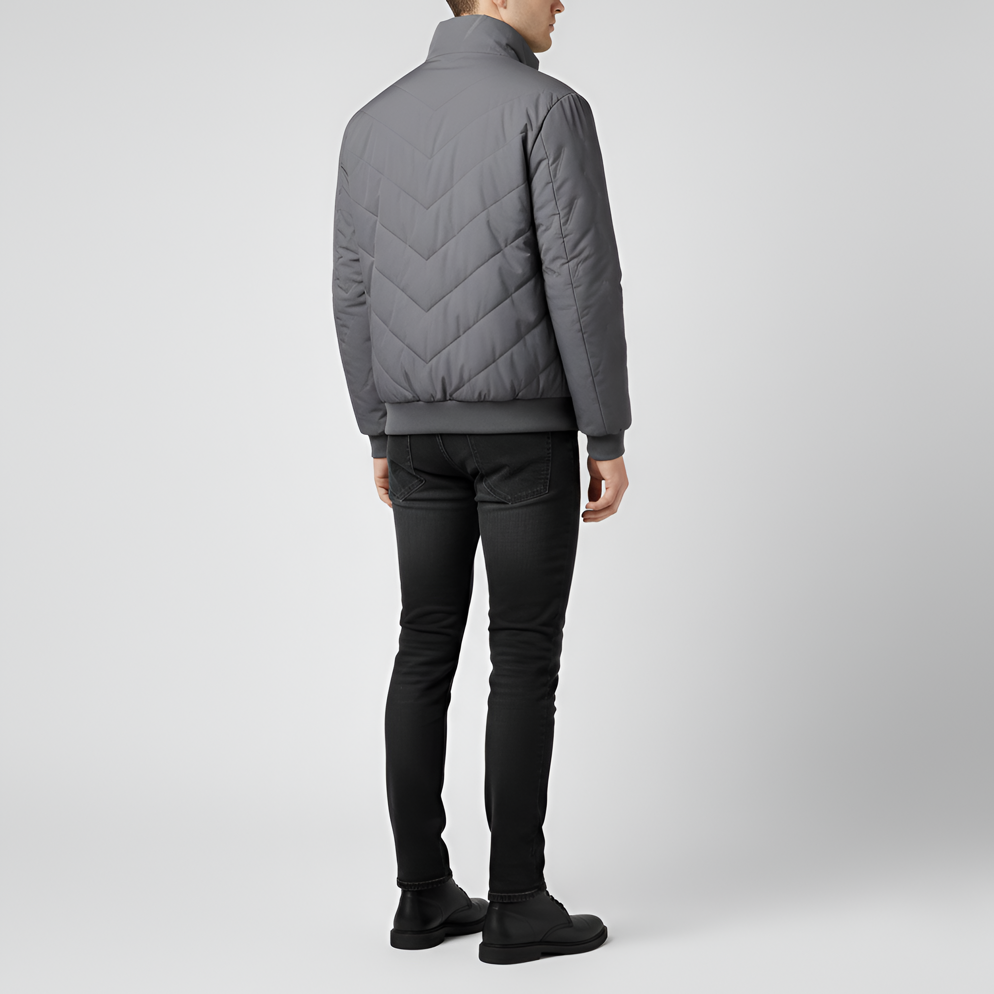 Giacca invernale uomo imbottita con interno caldo e zip frontale